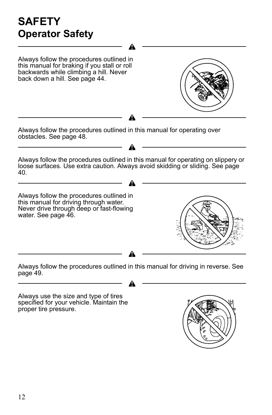 Safety, Operator safety | Polaris Hawkeye 922362 User Manual | Page 15 / 126