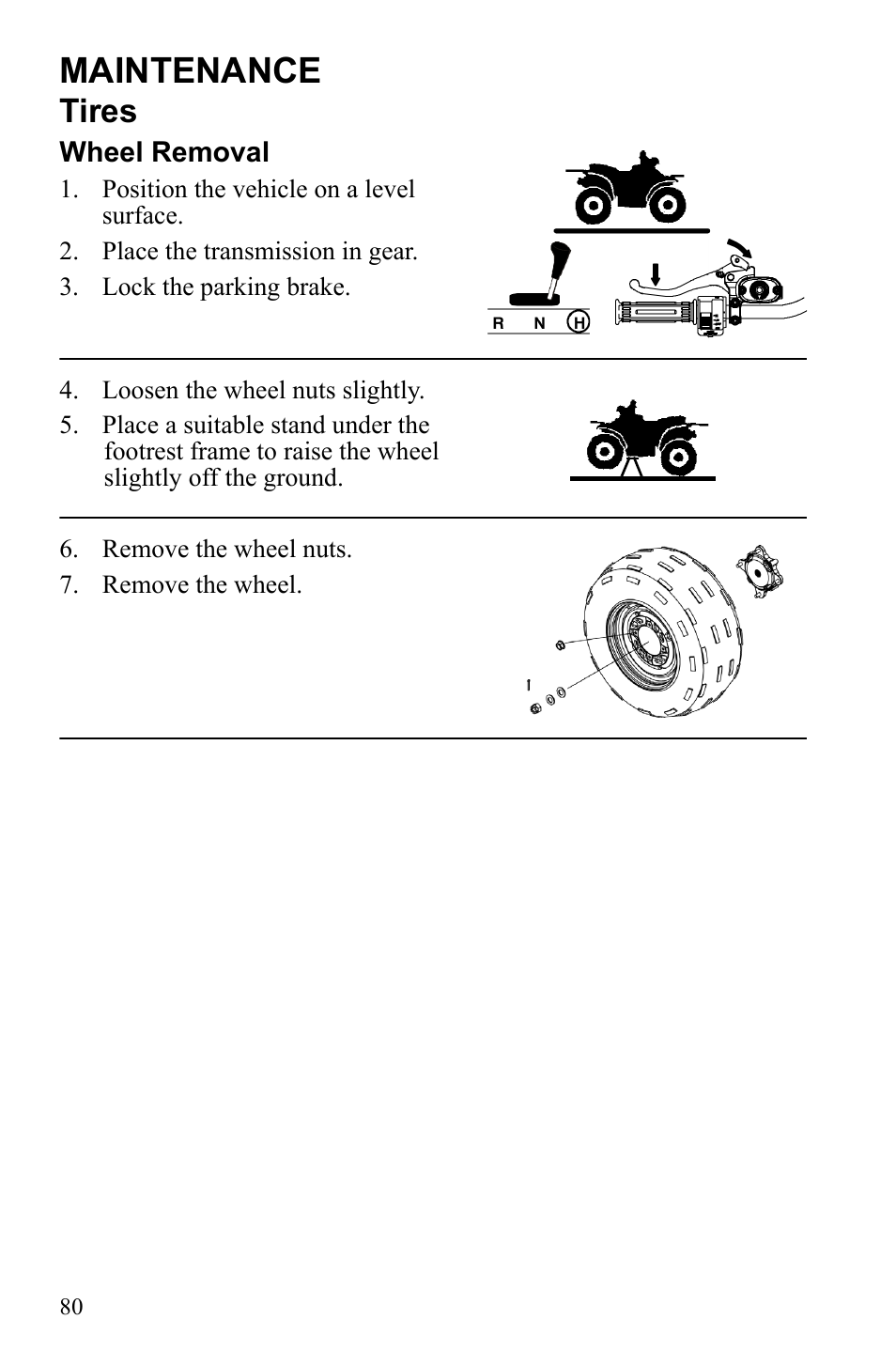 Maintenance, Tires | Polaris Hawkeye 922362 User Manual | Page 83 / 126