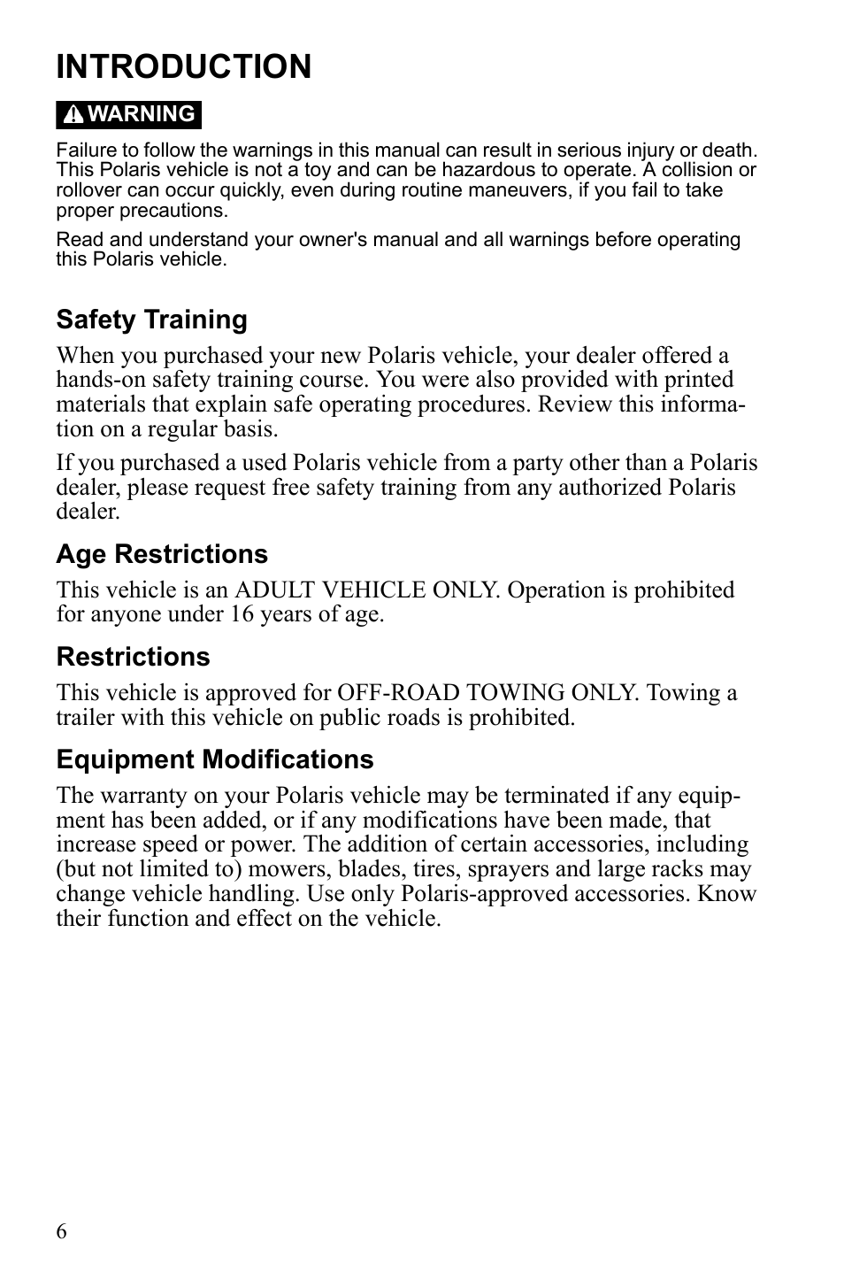 Introduction | Polaris Hawkeye 922362 User Manual | Page 9 / 126