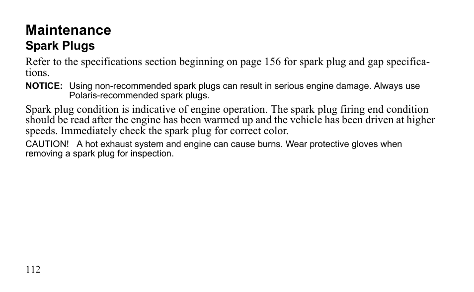 Maintenance | Polaris Outlaw 9922485 User Manual | Page 115 / 191