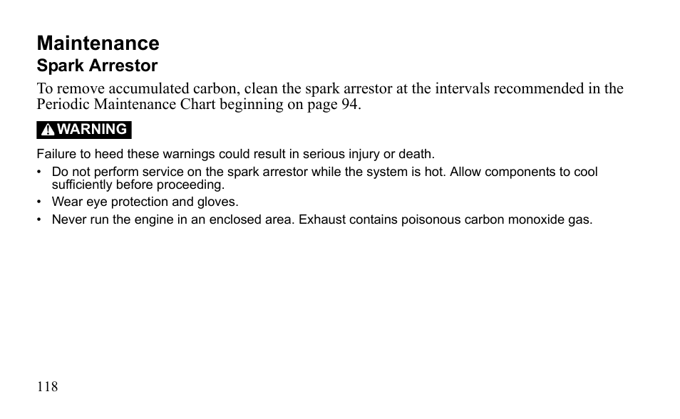 Maintenance | Polaris Outlaw 9922485 User Manual | Page 121 / 191