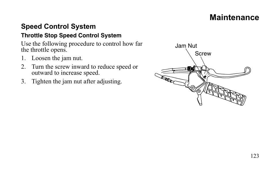 Maintenance | Polaris Outlaw 9922485 User Manual | Page 126 / 191