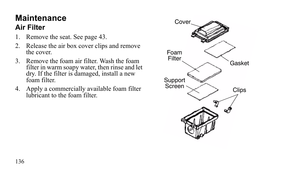 Maintenance | Polaris Outlaw 9922485 User Manual | Page 139 / 191