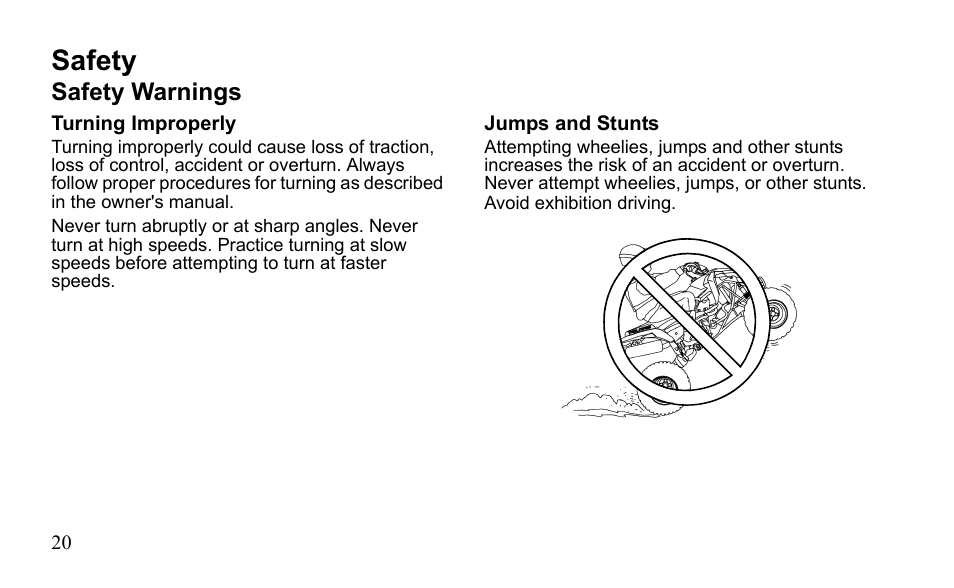 Safety, Safety warnings | Polaris Outlaw 9922485 User Manual | Page 23 / 191