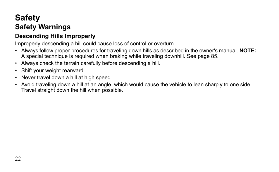 Safety | Polaris Outlaw 9922485 User Manual | Page 25 / 191