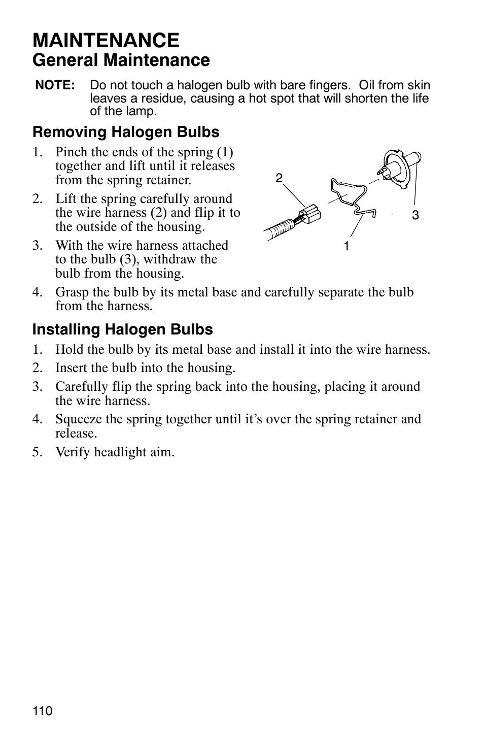 Maintenance, General maintenance | Polaris 600 EDGE Touring 121 User Manual | Page 113 / 153