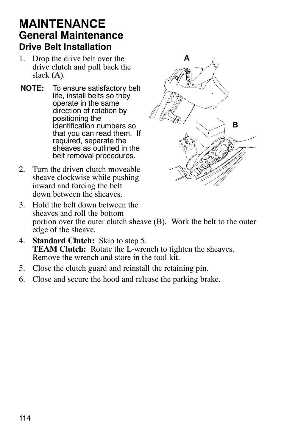 Maintenance, General maintenance | Polaris 600 EDGE Touring 121 User Manual | Page 117 / 153