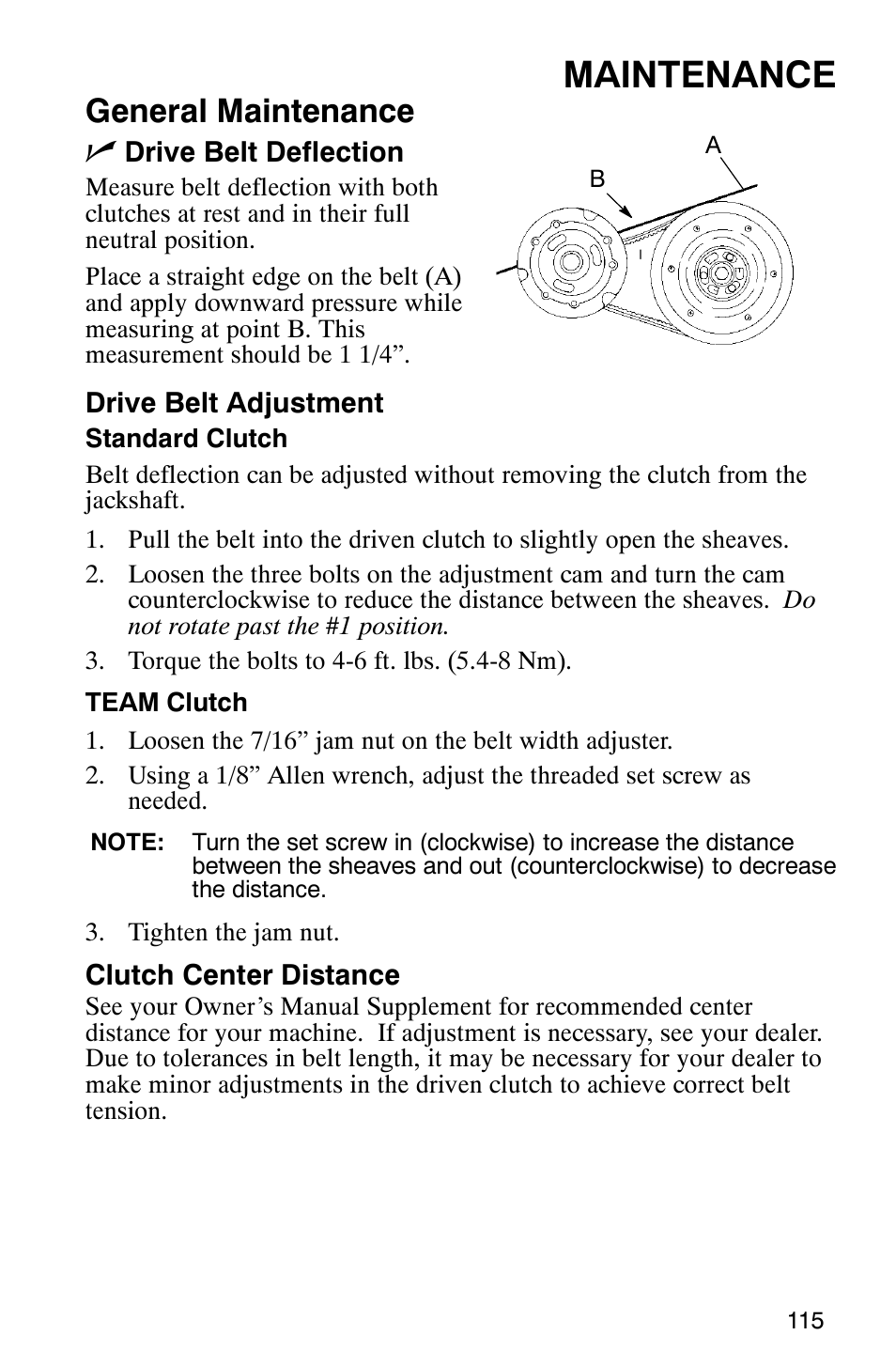 Maintenance, General maintenance n | Polaris 600 EDGE Touring 121 User Manual | Page 118 / 153