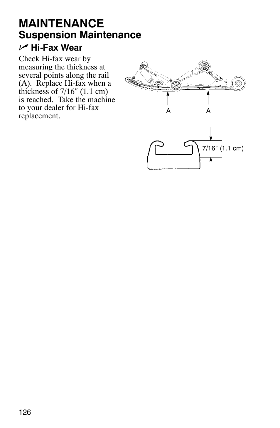 Maintenance, Suspension maintenance n | Polaris 600 EDGE Touring 121 User Manual | Page 129 / 153