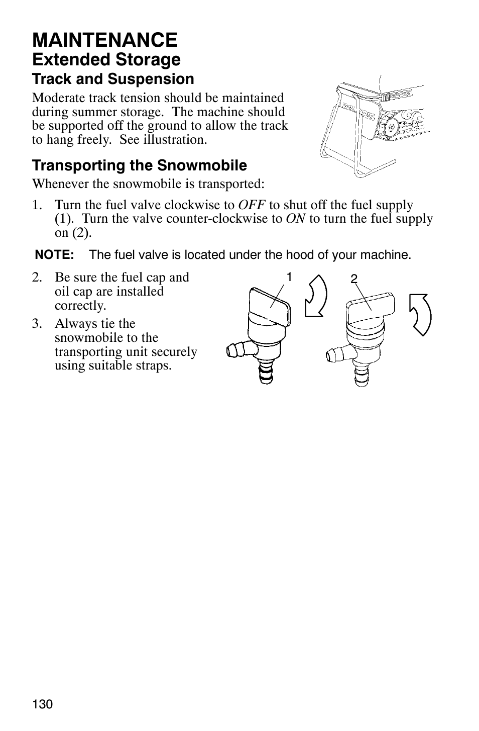 Maintenance, Extended storage | Polaris 600 EDGE Touring 121 User Manual | Page 133 / 153