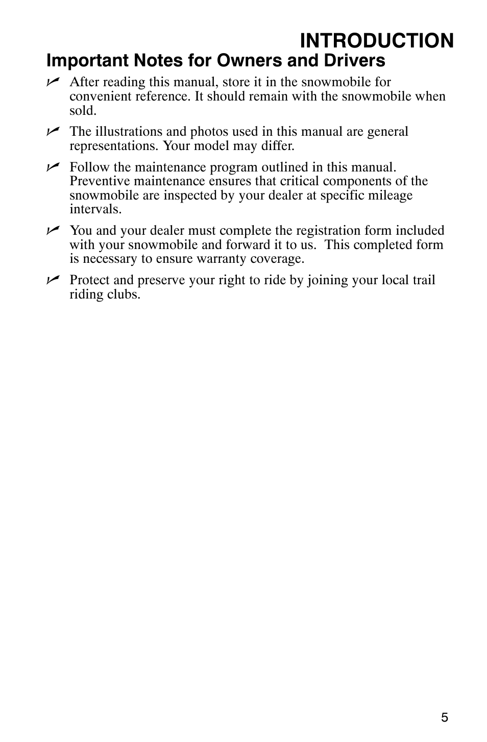 Introduction | Polaris 600 EDGE Touring 121 User Manual | Page 8 / 153
