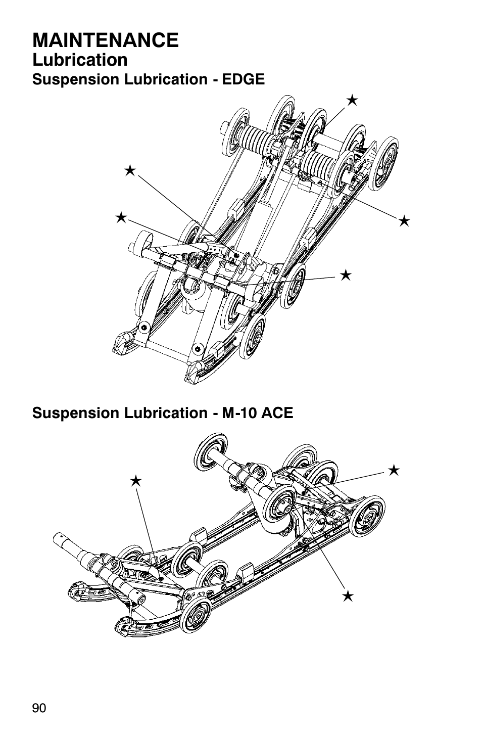 Maintenance, Lubrication | Polaris 600 EDGE Touring 121 User Manual | Page 93 / 153
