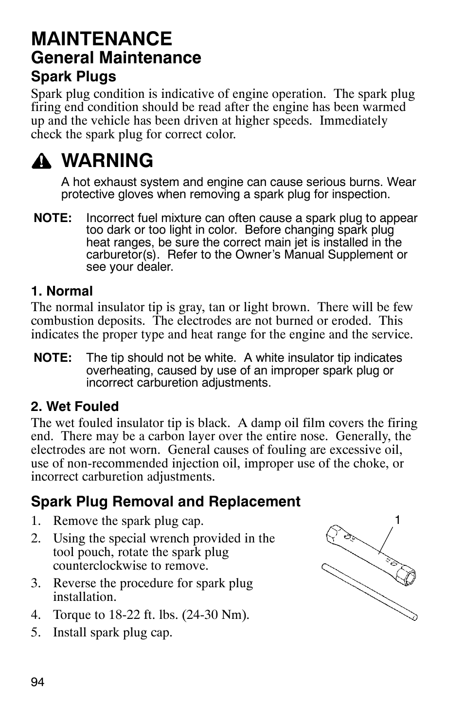 Maintenance, Warning, General maintenance | Polaris 600 EDGE Touring 121 User Manual | Page 97 / 153