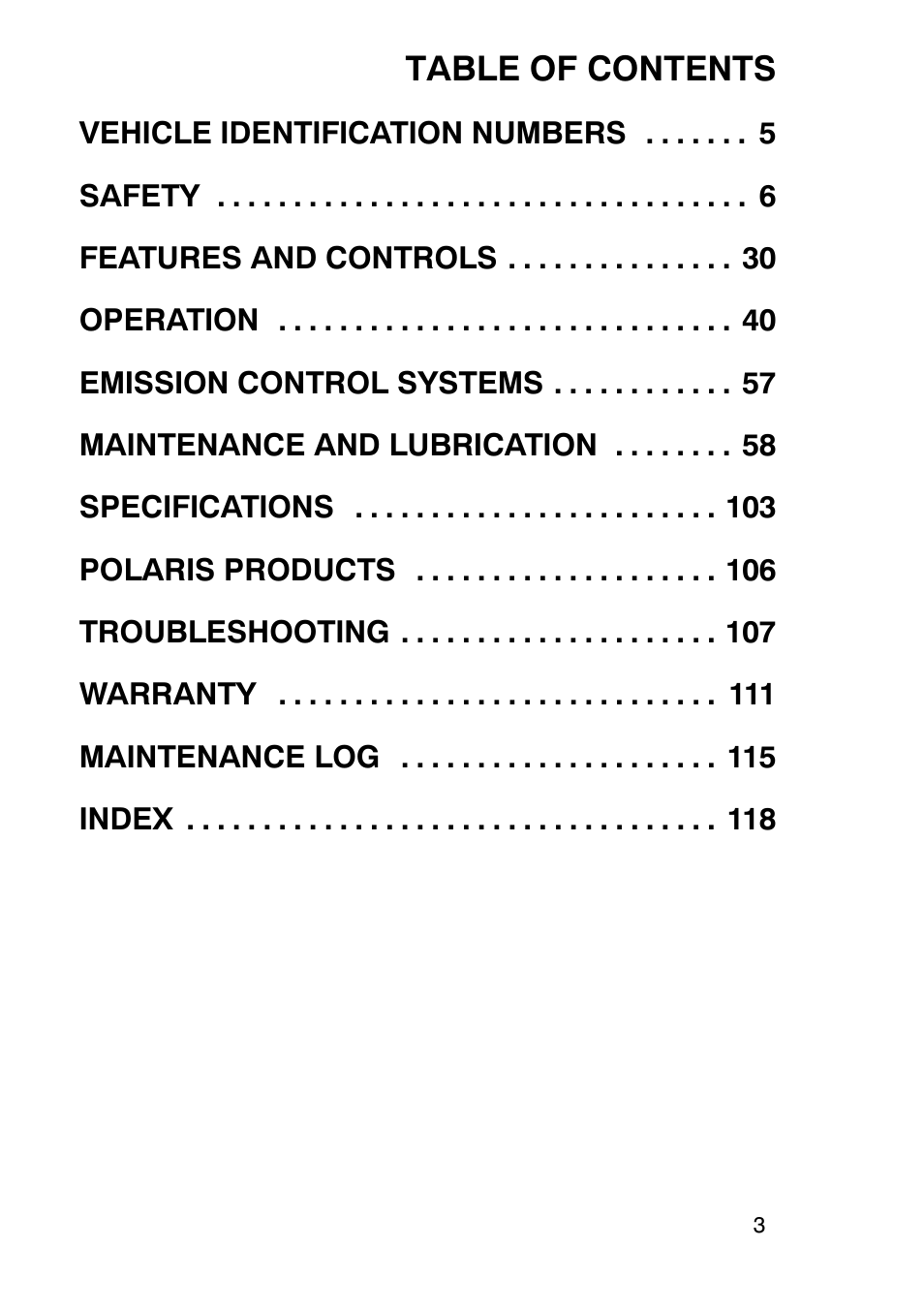 Polaris Trailboss 7174820 User Manual | Page 3 / 117
