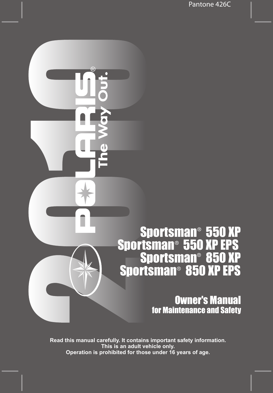 Polaris Sportsman 9922452 User Manual | 148 pages