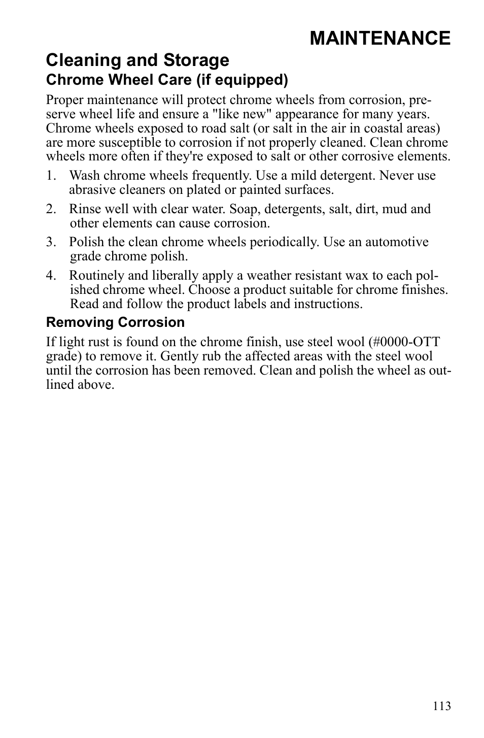 Maintenance, Cleaning and storage | Polaris Sportsman 9922452 User Manual | Page 117 / 148