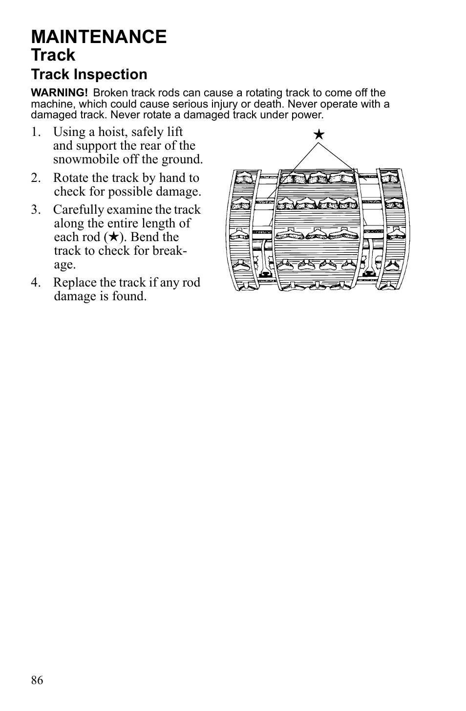 Maintenance, Track | Polaris Widetrack LX User Manual | Page 89 / 127