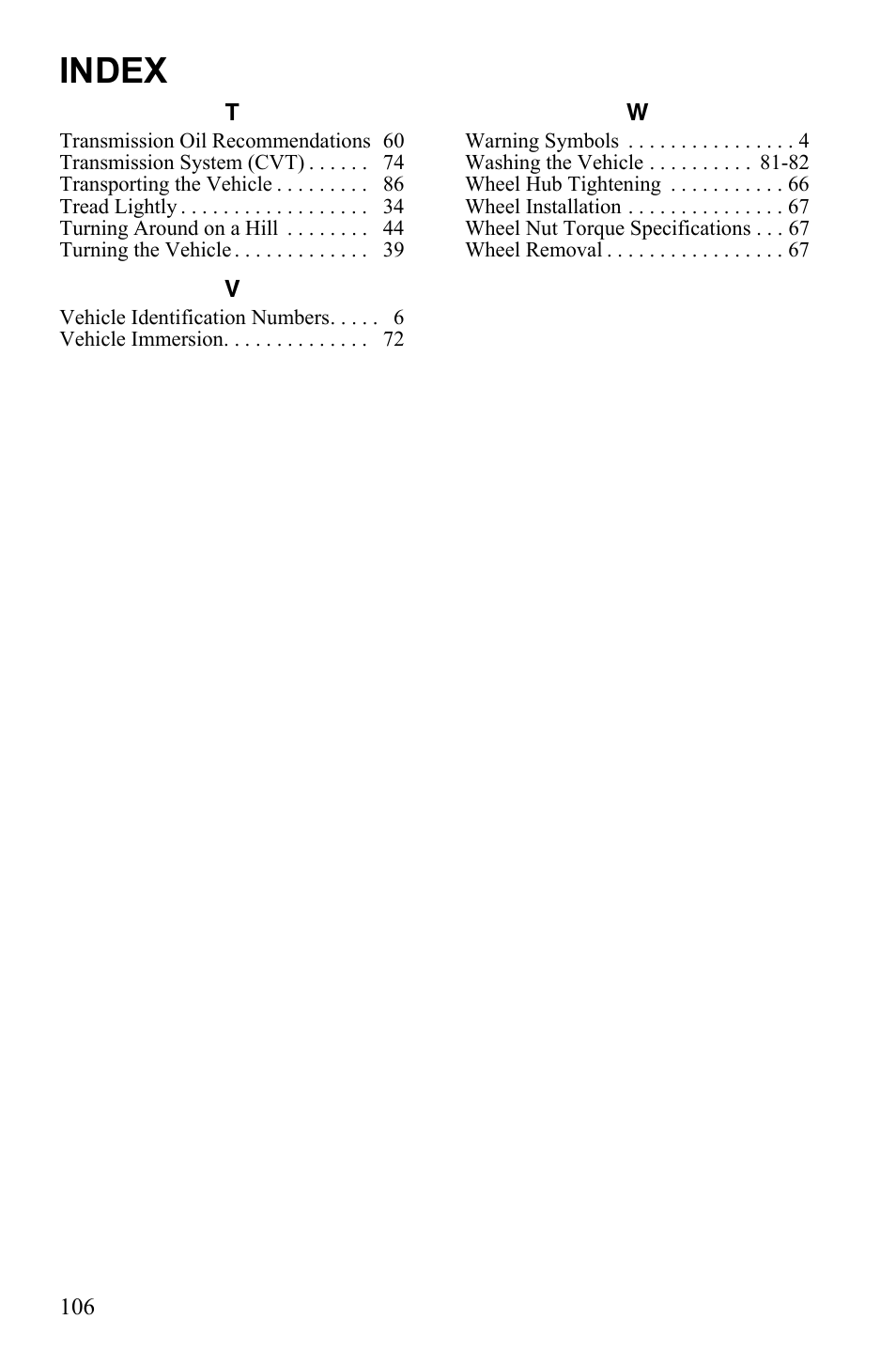 Index | Polaris Phoenix 9921841 User Manual | Page 109 / 109