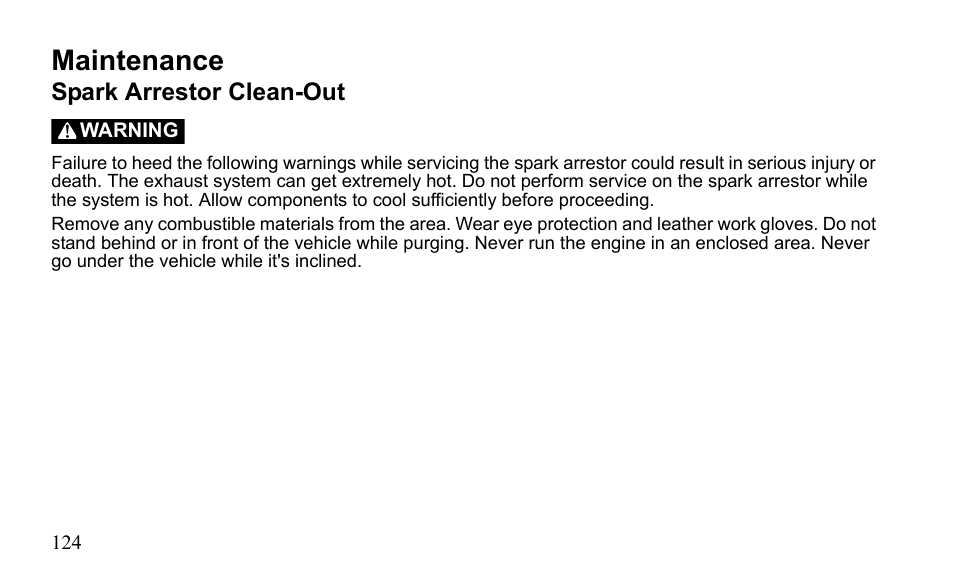 Maintenance | Polaris Outlaw 450 MXR User Manual | Page 128 / 212