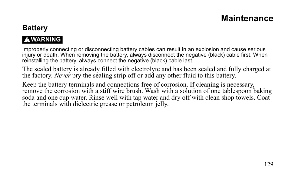 Maintenance | Polaris Outlaw 450 MXR User Manual | Page 133 / 212
