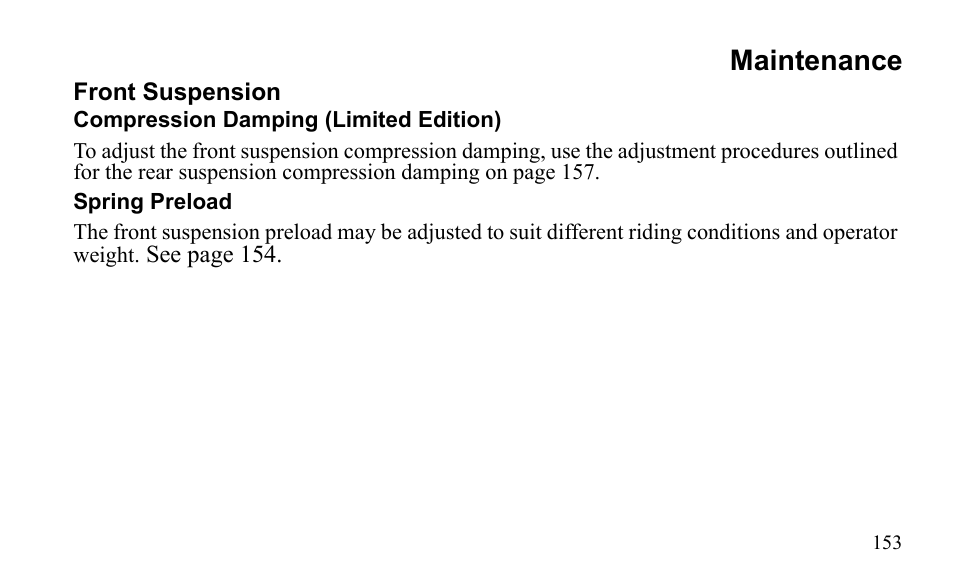 Maintenance | Polaris Outlaw 450 MXR User Manual | Page 157 / 212