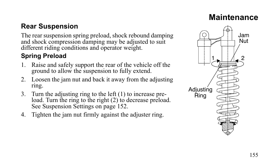 Maintenance | Polaris Outlaw 450 MXR User Manual | Page 159 / 212