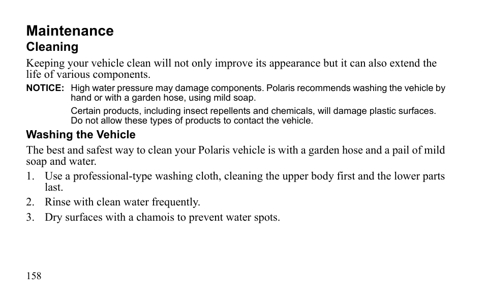 Maintenance | Polaris Outlaw 450 MXR User Manual | Page 162 / 212