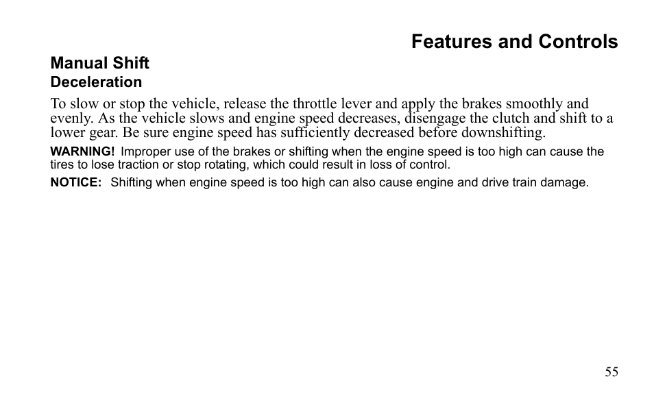 Features and controls | Polaris Outlaw 450 MXR User Manual | Page 59 / 212