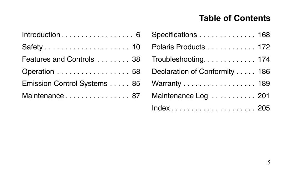 Polaris Outlaw 450 MXR User Manual | Page 9 / 212