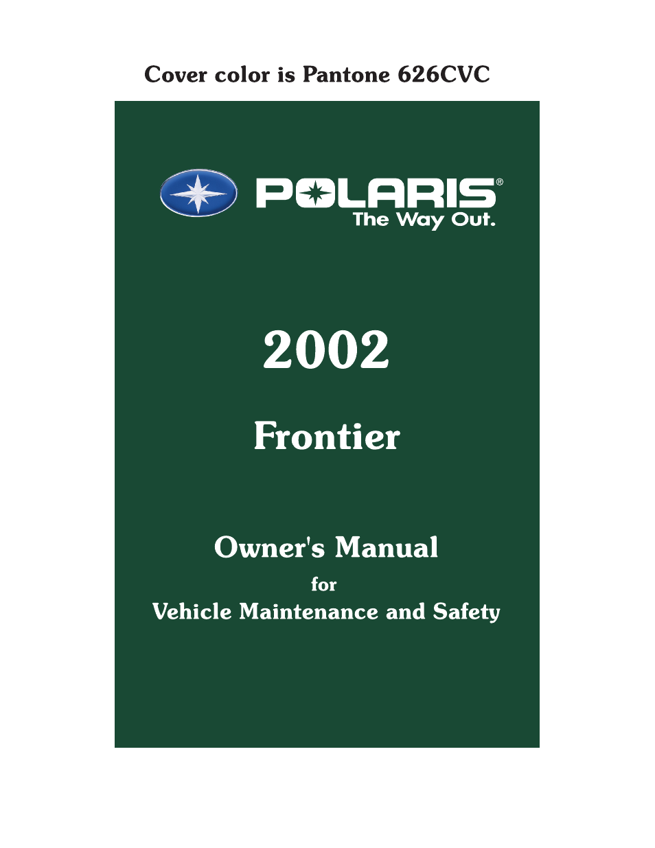 Polaris Frontier User Manual | 130 pages