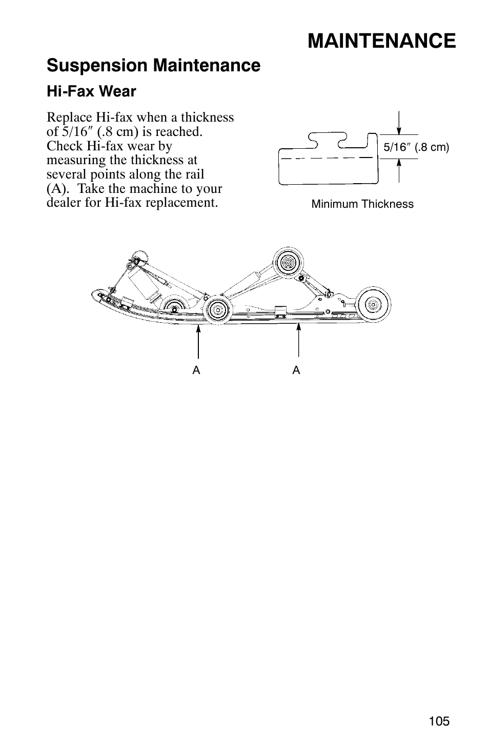 Maintenance, Suspension maintenance | Polaris Frontier User Manual | Page 107 / 130