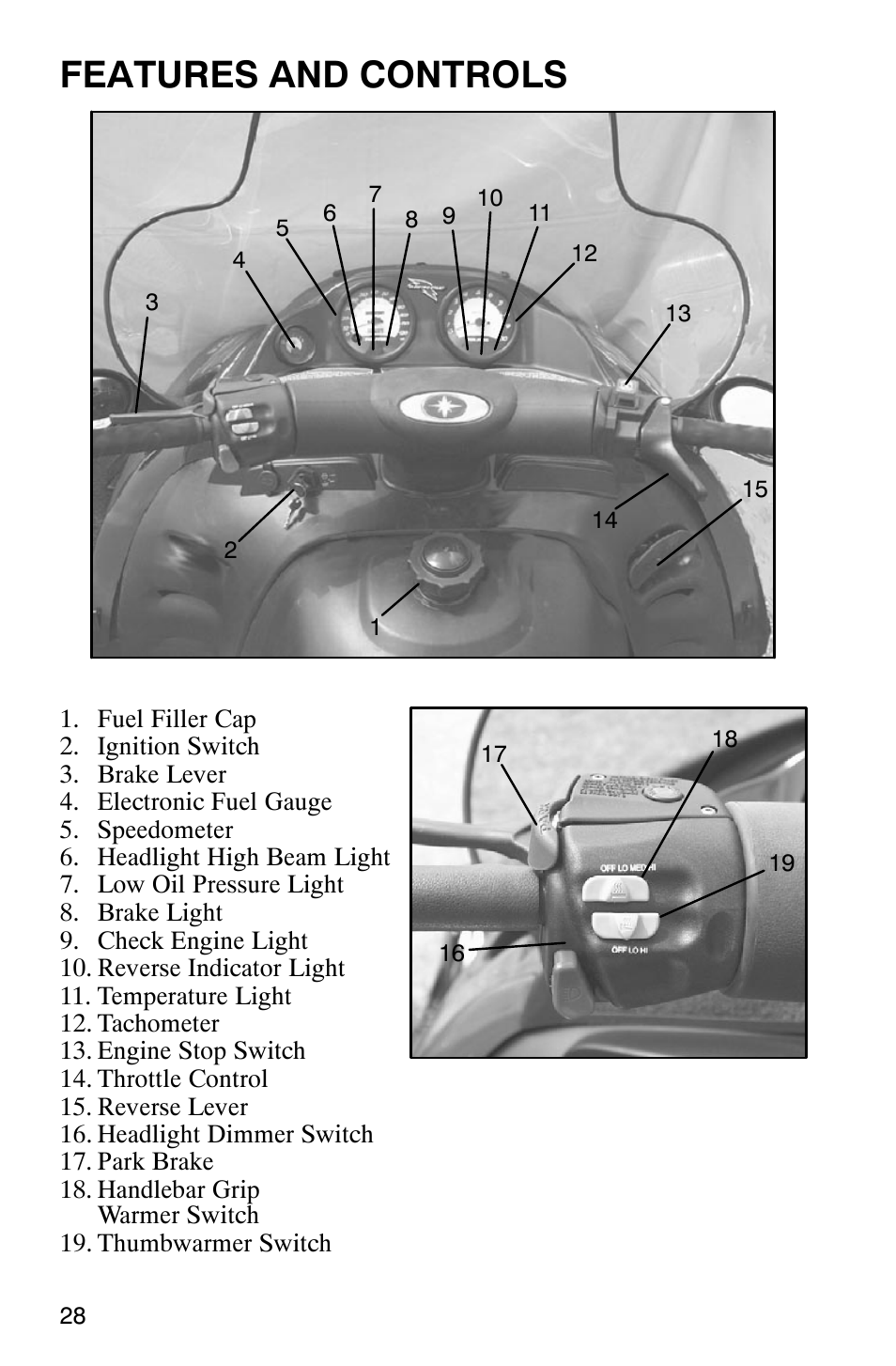 Features and controls | Polaris Frontier User Manual | Page 30 / 130