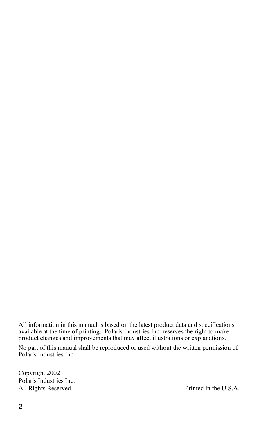 Polaris Frontier User Manual | Page 4 / 130