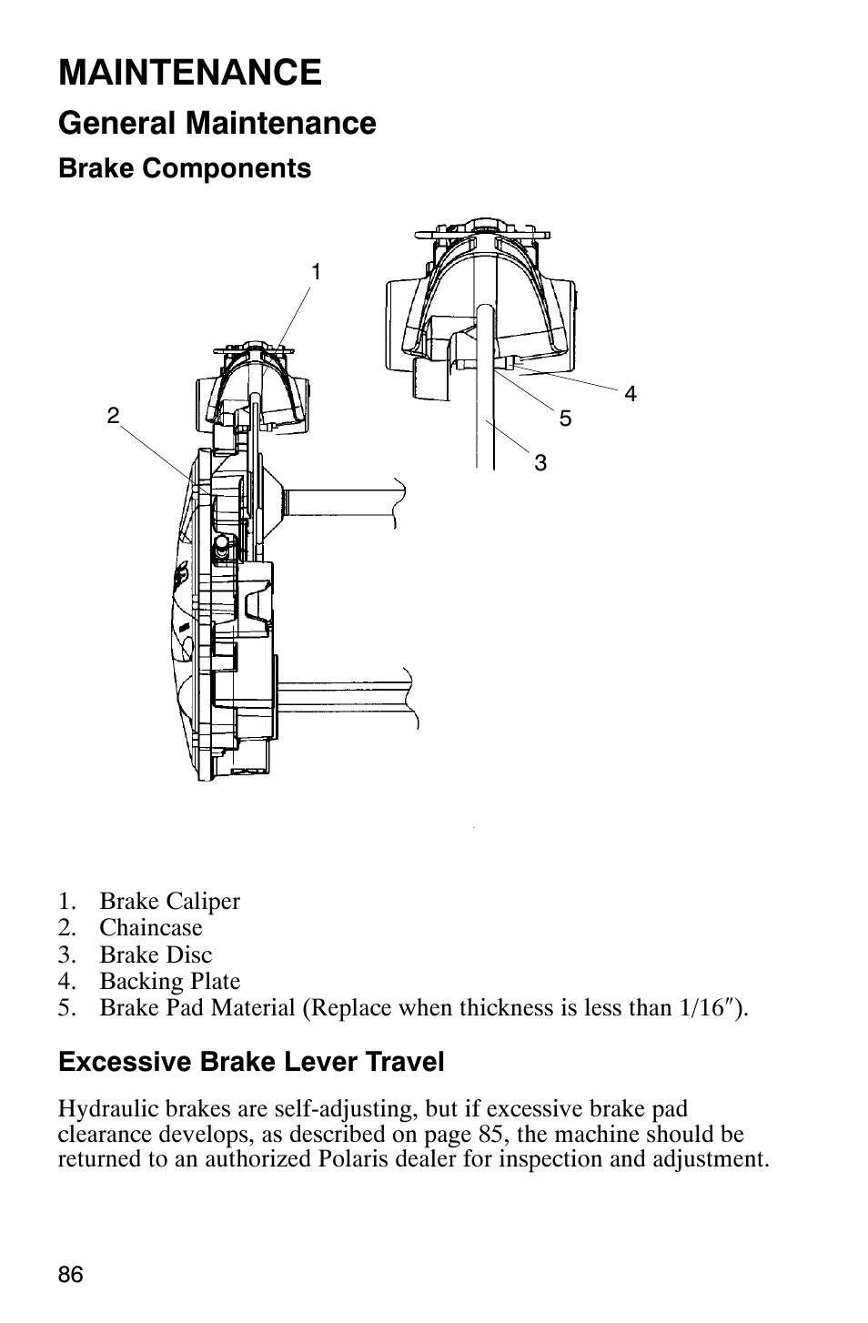 Maintenance, General maintenance | Polaris Frontier User Manual | Page 88 / 130