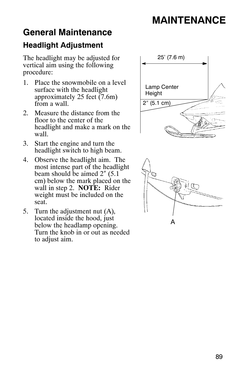 Maintenance, General maintenance | Polaris Frontier User Manual | Page 91 / 130