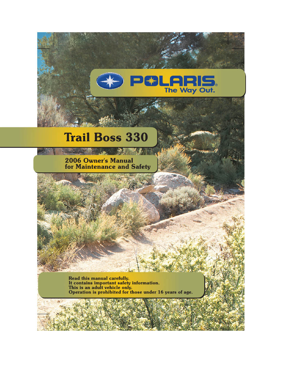 Polaris Trail Boss 330 User Manual | 116 pages