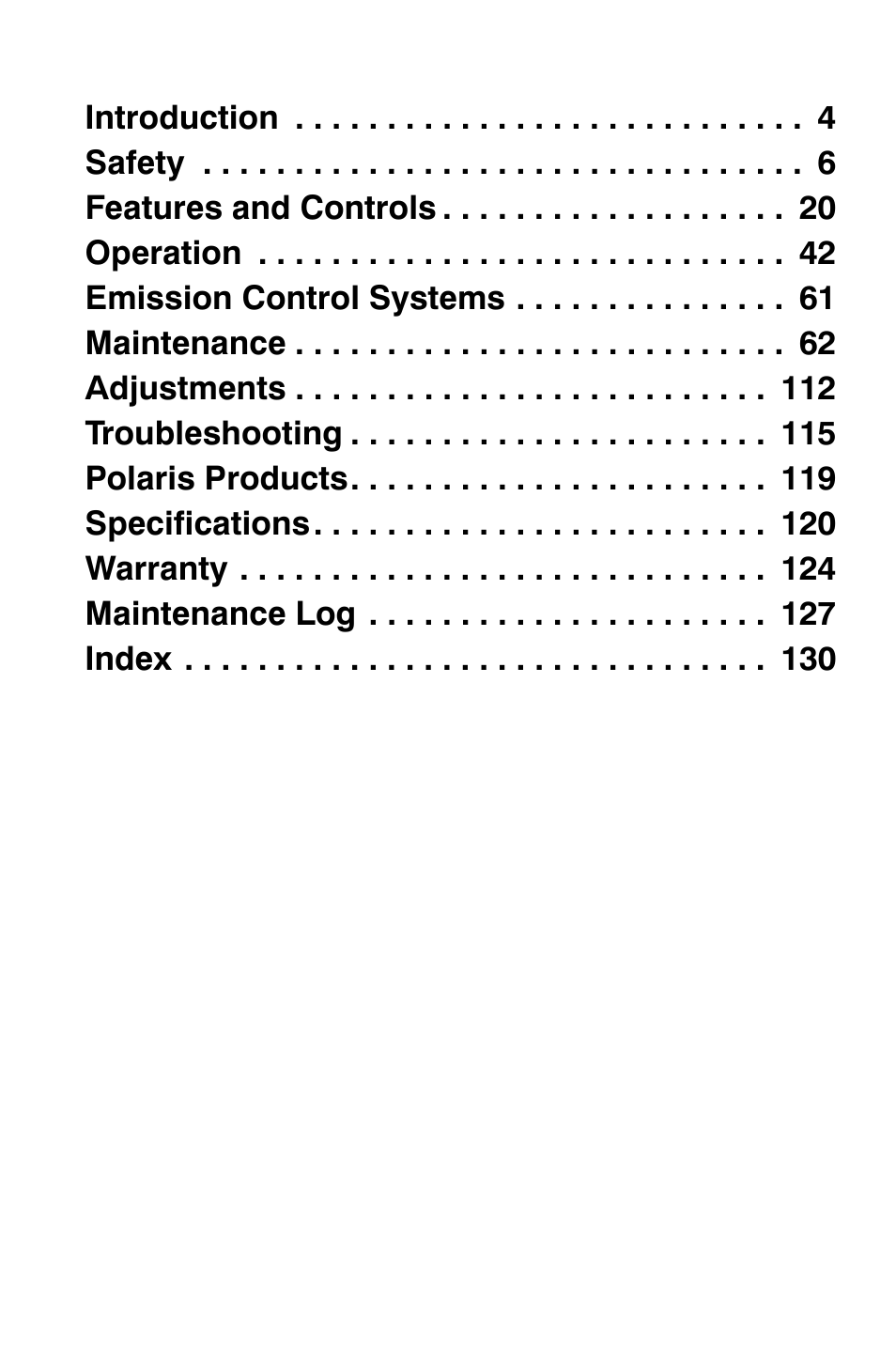 Polaris Sportsman 850 XP EPS User Manual | Page 5 / 131