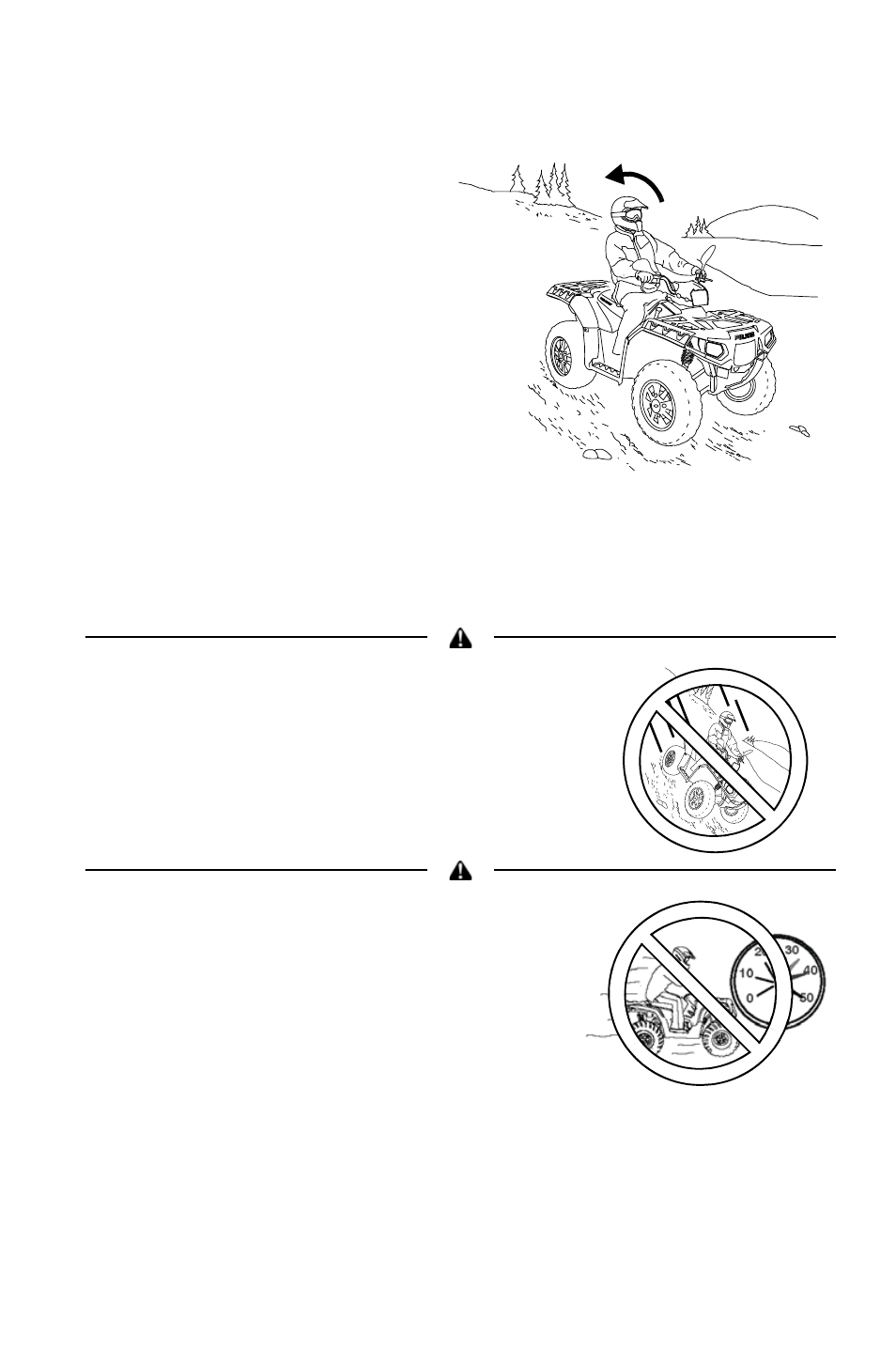 Operation, Driving downhill | Polaris Sportsman 850 XP EPS User Manual | Page 57 / 131