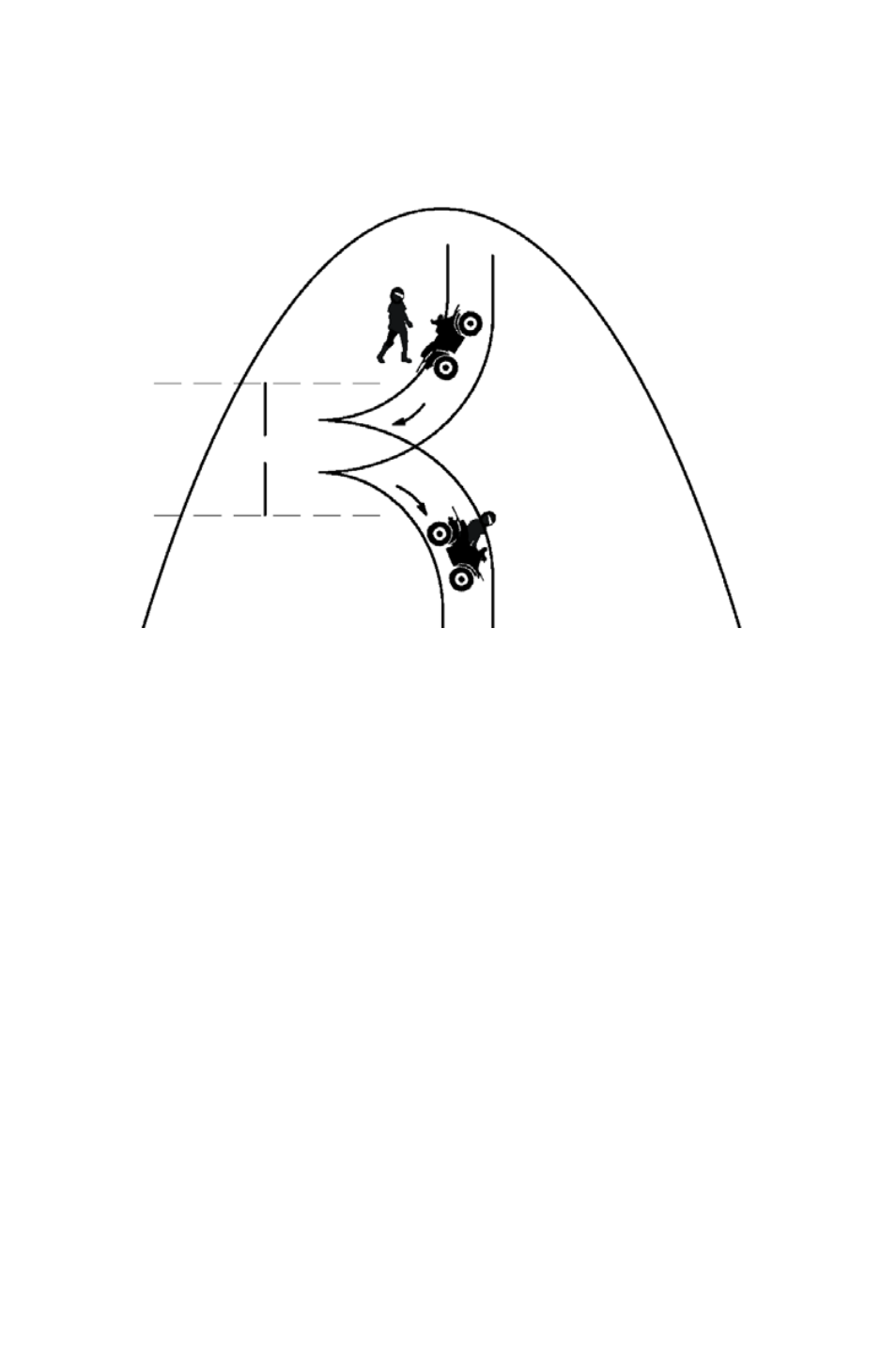 Operation, Turning around on a hill (k-turn) | Polaris Sportsman 850 XP EPS User Manual | Page 58 / 131