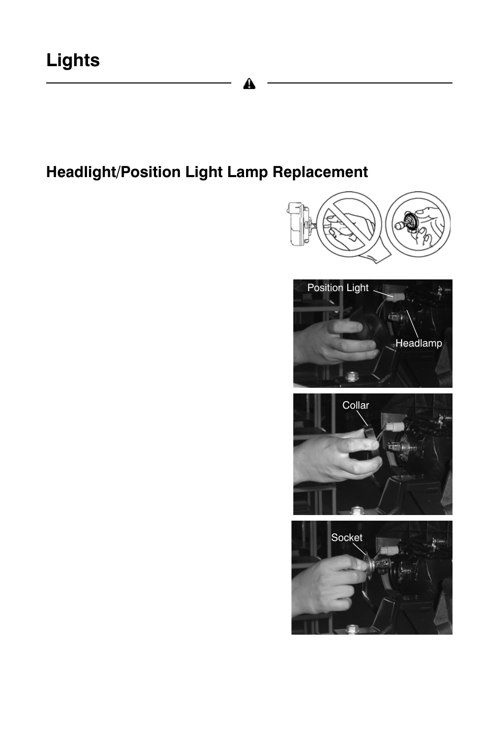 Maintenance, Lights, Headlight/position light lamp replacement | Polaris Sportsman 850 XP EPS User Manual | Page 91 / 131