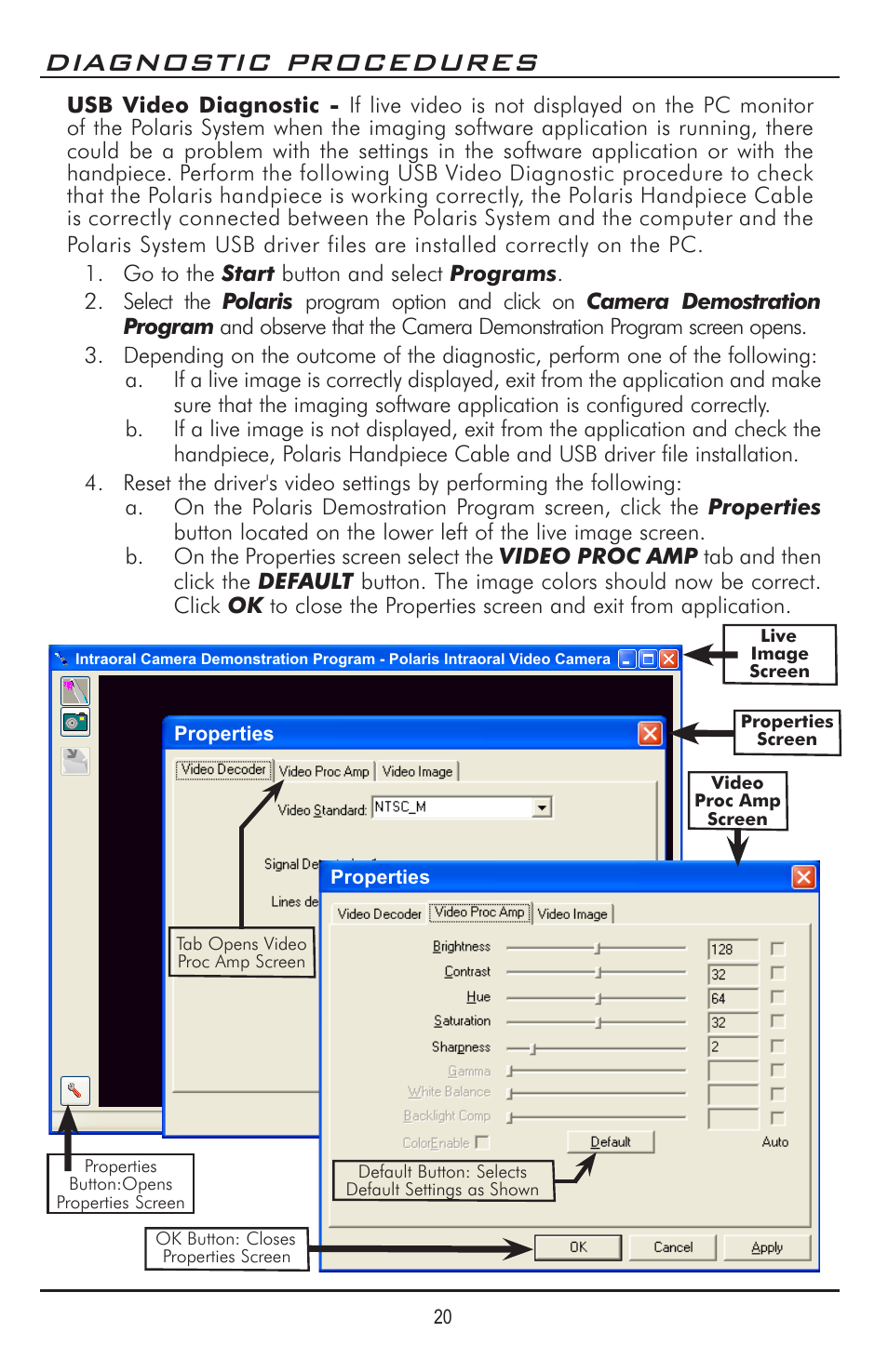 Diagnostic procedures | Polaris D7500 User Manual | Page 20 / 28