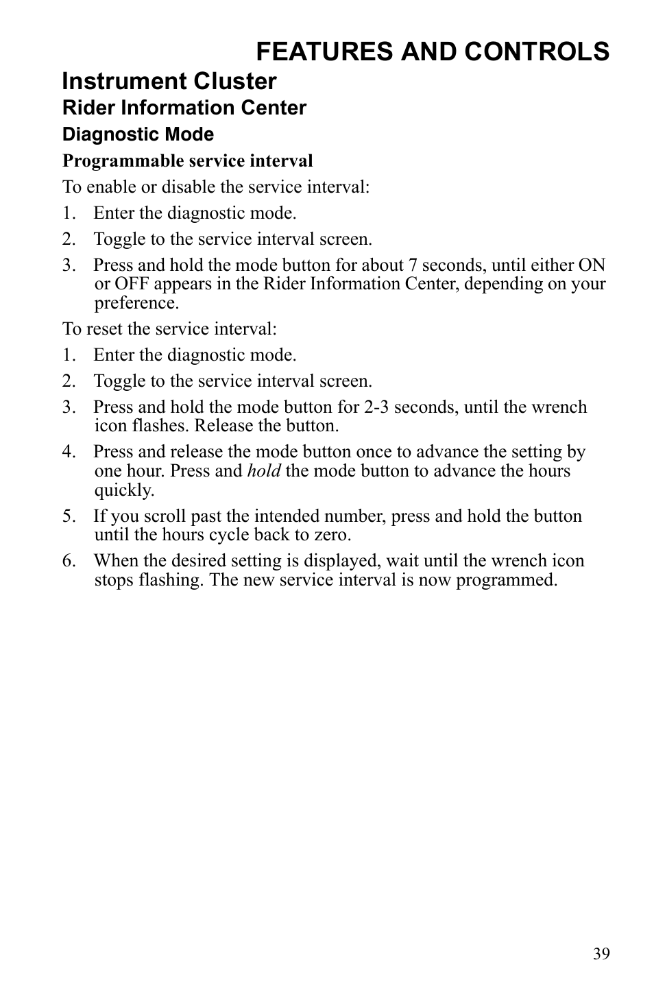 Features and controls, Instrument cluster | Polaris Sportsman 9922247 User Manual | Page 43 / 137