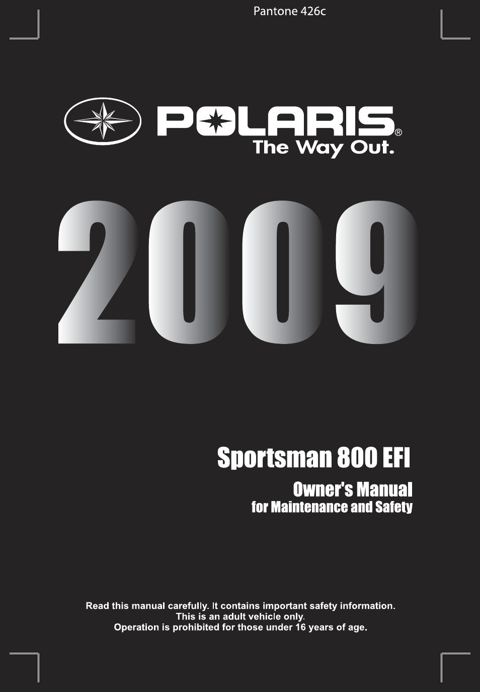 Polaris Sportsman 9921831 User Manual | 136 pages