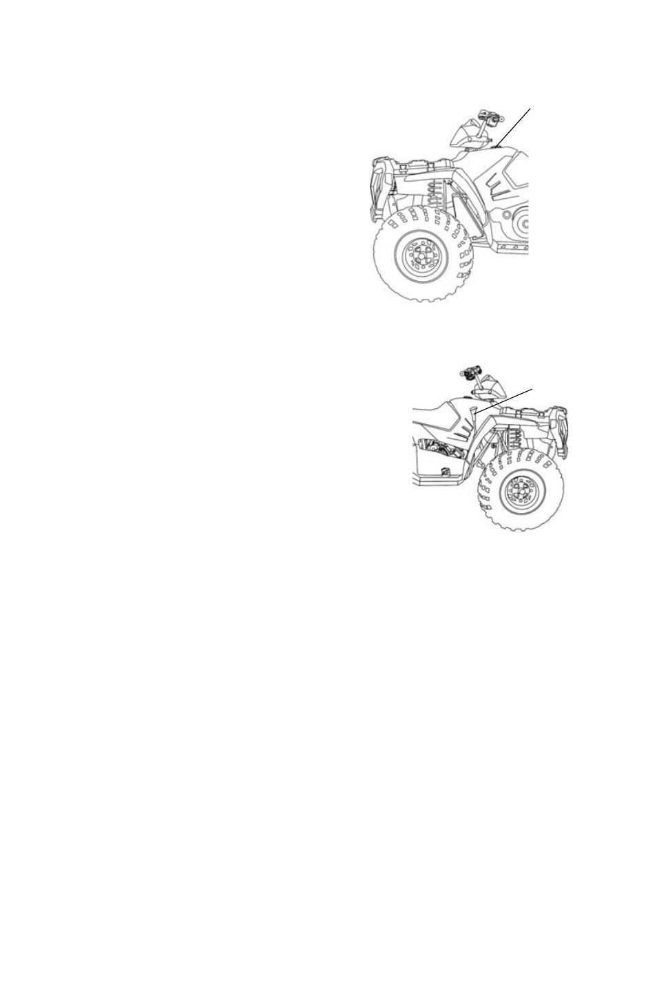 Features and controls, Fuel tank cap, Automatic transmission gear selector | Polaris Sportsman 9921831 User Manual | Page 36 / 136