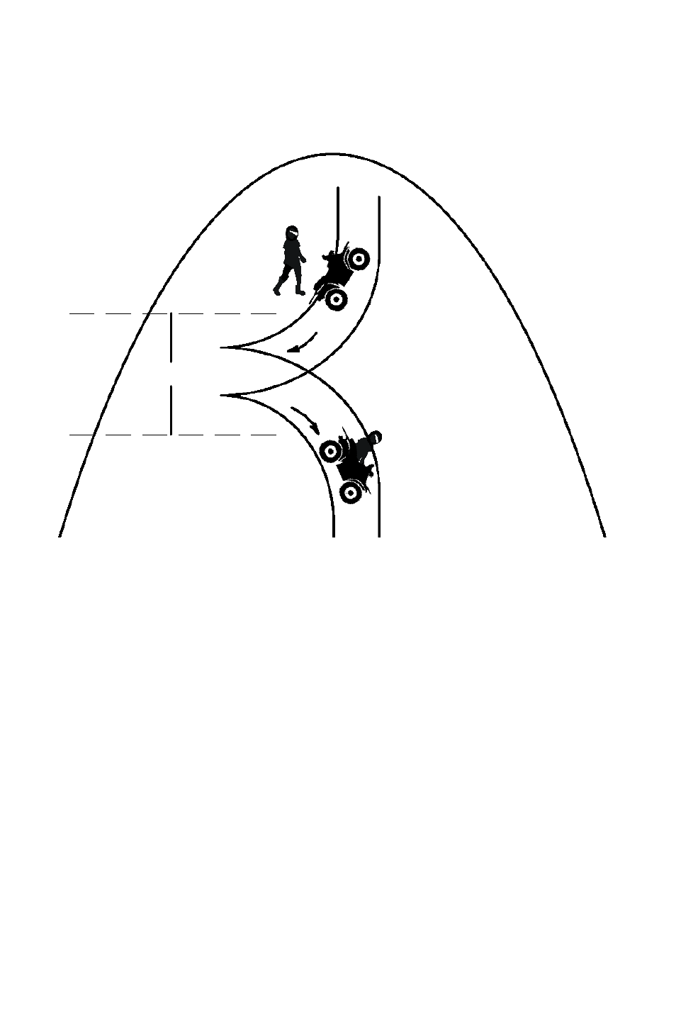 Operation, Turning around on a hill (k-turn) | Polaris Sportsman 9921831 User Manual | Page 61 / 136