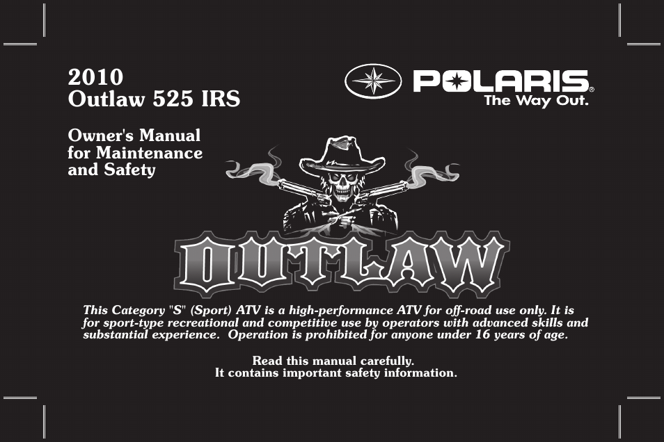 Polaris Outlaw 9922483 User Manual | 210 pages