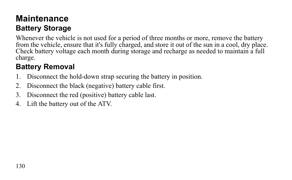 Maintenance | Polaris Outlaw 9922483 User Manual | Page 134 / 210