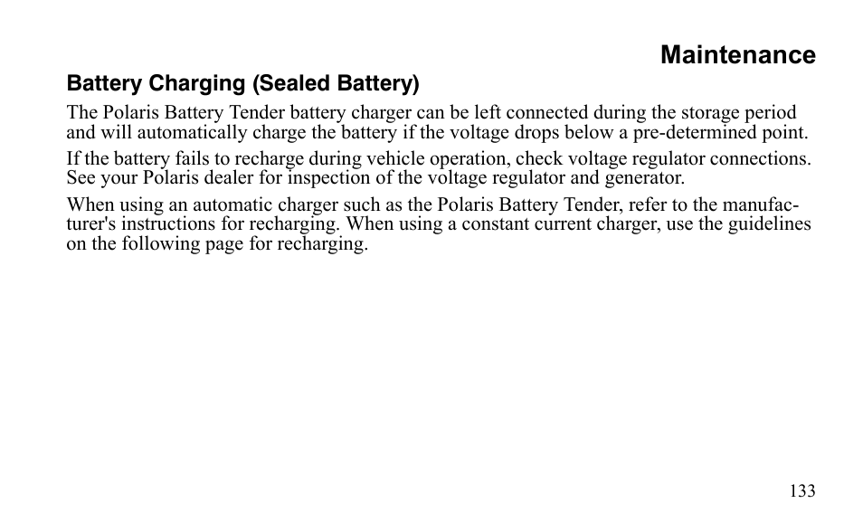 Maintenance | Polaris Outlaw 9922483 User Manual | Page 137 / 210