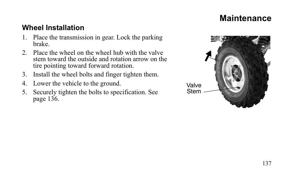 Maintenance | Polaris Outlaw 9922483 User Manual | Page 141 / 210