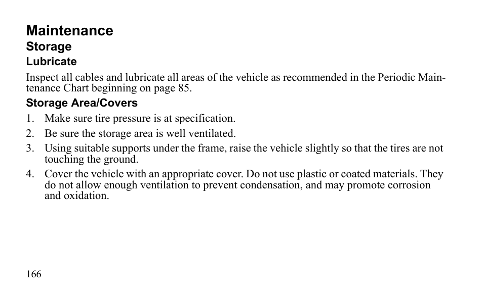 Maintenance | Polaris Outlaw 9922483 User Manual | Page 170 / 210